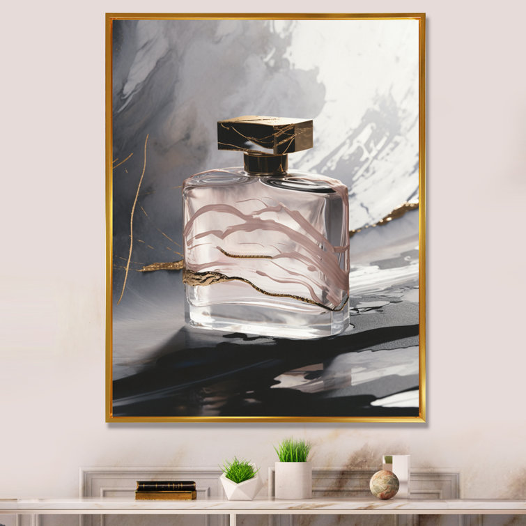 House of Hampton Gold Perfume Couture On Canvas Print Wayfair